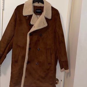 guess faux shearling jacket